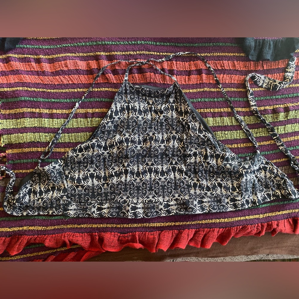 Black and White Patterned Halter Top